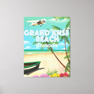 Impressão Em Tela Poster de viagens grande da praia de Grenada Anse