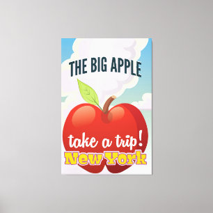 Impressão Em Tela Poster de viagens grande de New York Apple