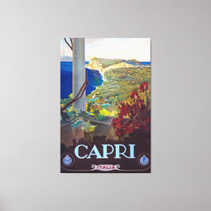 Impressão Em Tela Poster de viagens italiano Capri Vintage