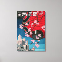 Poster de viagens Japonês Tokyo Vintage