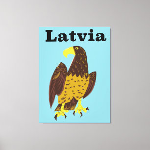 Impressão Em Tela Poster de viagens letão.