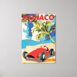 Impressão Em Tela Poster de viagens MONACO VINTAGE