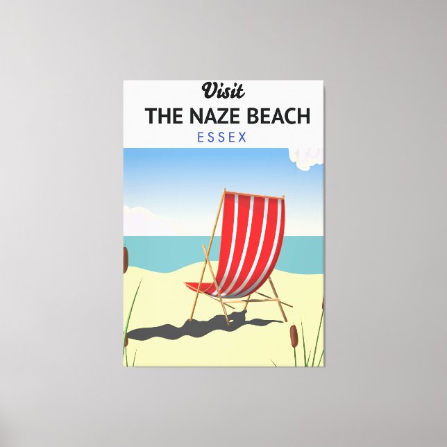 Impressão Em Tela Poster de viagens Naze Beach Essex (Frente)
