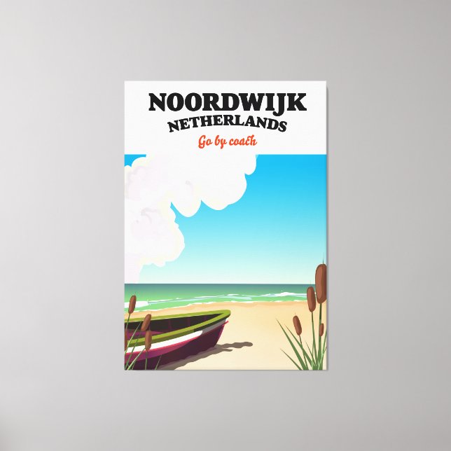 Impressão Em Tela Poster de viagens Noordwijk Países Baixos (Frente)