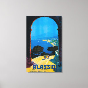 Impressão Em Tela Poster de viagens ocidental de Riviera do italiano