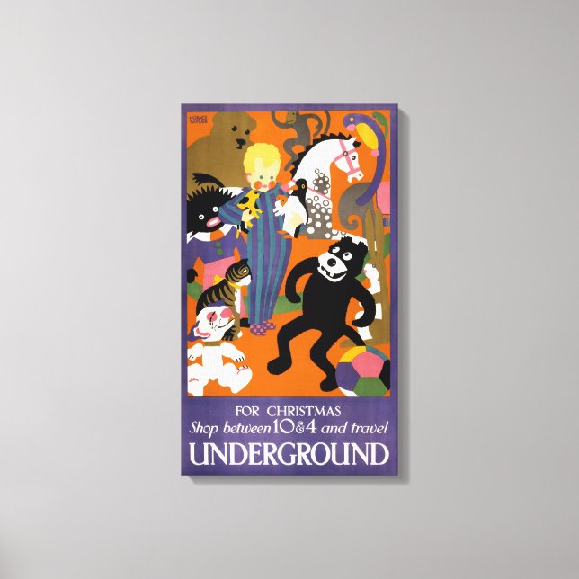 Impressão Em Tela Poster de viagens Para O Metrô De Londres (Frente)