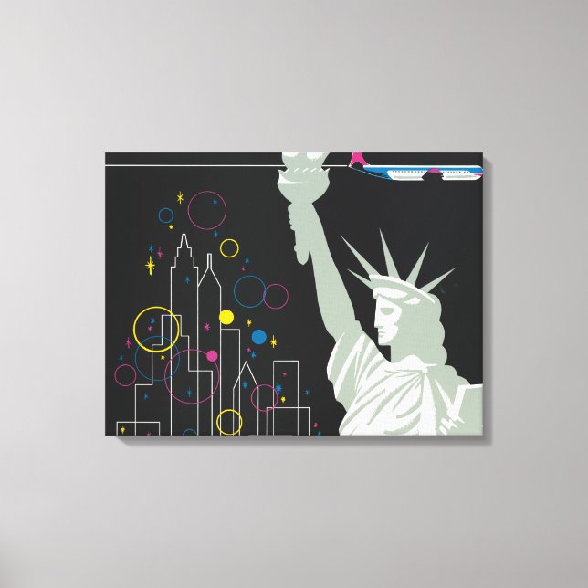 Impressão Em Tela Poster de viagens Para Voar Northwest Airlines (Frente)