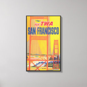 Impressão Em Tela Poster de viagens Para Voar Twa Para São Francisco
