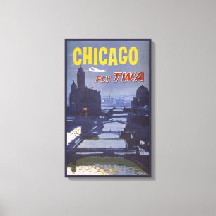 Impressão Em Tela Poster de viagens Para Voos Da Trans World Airline