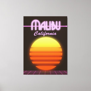 Impressão Em Tela Poster de viagens solar Malibu California