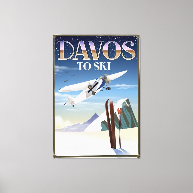 Impressão Em Tela Poster de viagens Suiça Davos (Frente)