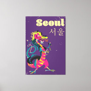 Impressão Em Tela Poster de viagens sul-coreano Seul