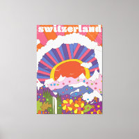 poster de viagens traseiro da suiça