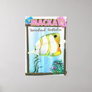 Impressão Em Tela Poster de viagens tropical de Mackay Austrália