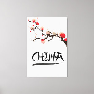 Impressão Em Tela Poster de viagens vintage de Tinta da China.