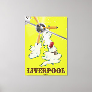 Impressão Em Tela Poster de viagens Vintage Liverpool