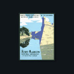 Impressão Em Tela Poster de viagens vintage mostrando Fort Marion<br><div class="desc">poster de viagens vintage mostrando a vista de Fort Marion (Castillo de San Marcos),  Rua Augustine,  Flórida,  por volta de 1938.</div>