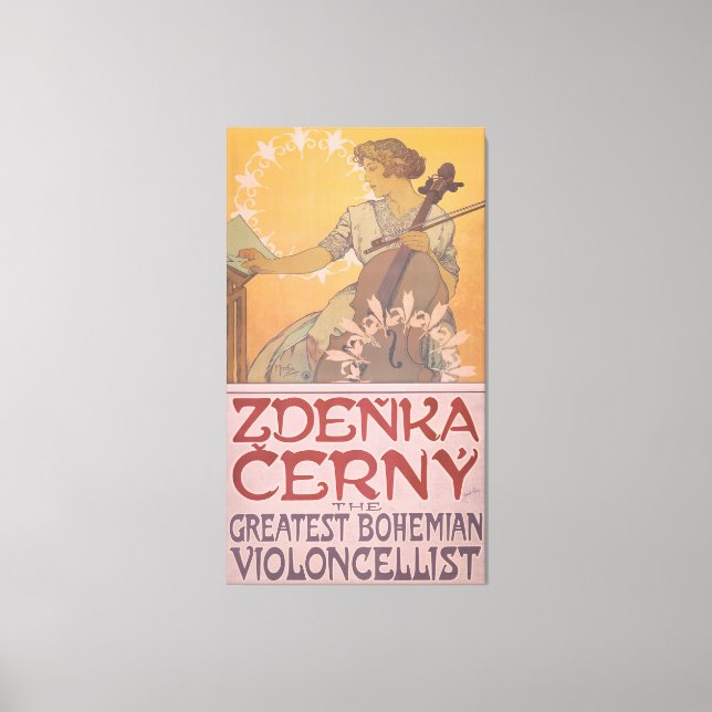 Impressão Em Tela Poster de Zdenka Cerny Violincellist por Alphonse  (Frente)