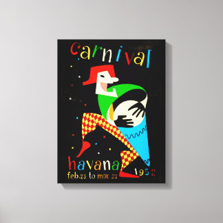 Impressão Em Tela Poster do Carnaval Havana Cuba 1952