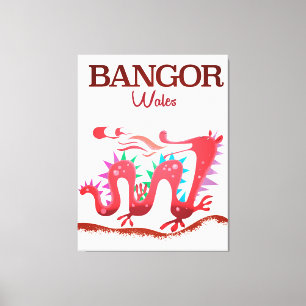 Impressão Em Tela Poster do dragão de Bangor Wales