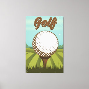 Impressão Em Tela Poster do estilo do vintage do golfe