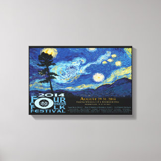 Impressão Em Tela poster do Festival Folk de Quatro Cantos 2014