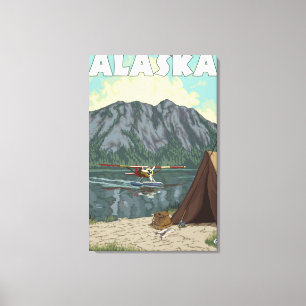 Impressão Em Tela Poster do plano de Bush e das viagens vintage da