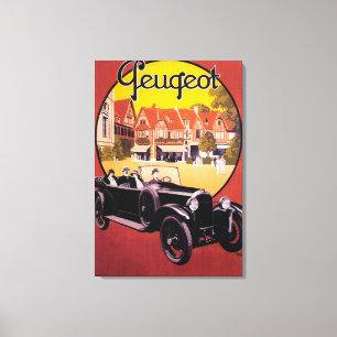 Impressão Em Tela Poster do promocional do automóvel de Peugeot