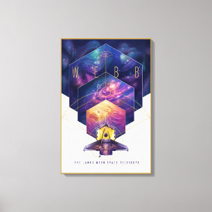 Impressão Em Tela Poster do Telescópio Espacial James Webb.