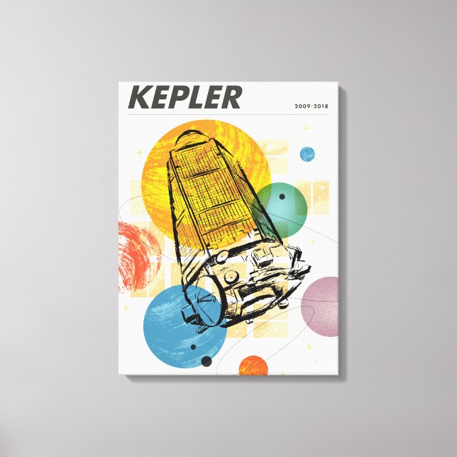 Impressão Em Tela Poster do telescópio espacial Kepler. (Frente)