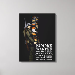 Impressão Em Tela Poster do vintage WWI - livros queridos