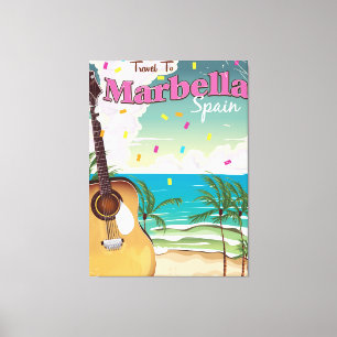 Impressão Em Tela Poster espanhol do feriado do vintage de Marbella