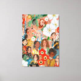 Impressão Em Tela Poster floral internacional feminino