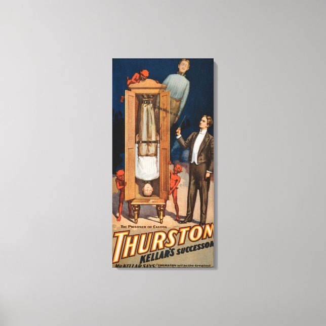 Impressão Em Tela Poster mágica do sucessor de Thurston Kellar (Frente)