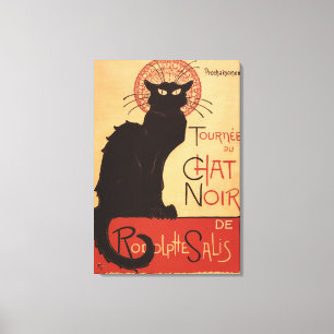 Impressão Em Tela Poster Noir do Promo do gato preto do trupe da