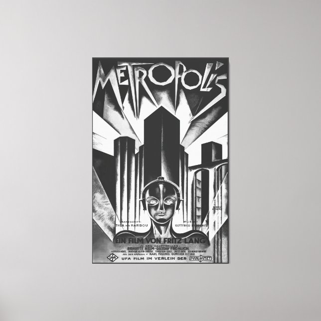 Impressão Em Tela Poster para o filme de ficção científica Metropol  (Frente)