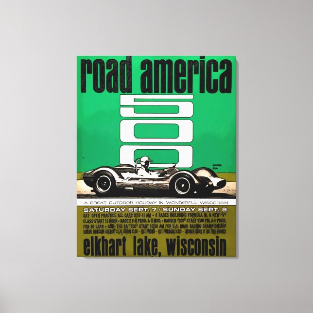 Impressão Em Tela Poster -Road America 500, (Frente)
