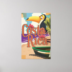 Impressão Em Tela poster viagens vintage Costa Rica