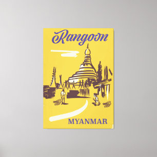 Impressão Em Tela poster viagens vintage de Rangum
