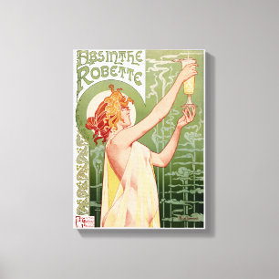 Impressão Em Tela Poster vintage Absinthe Robette 1896 Restaurado