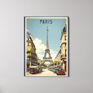 Impressão Em Tela Poster vintage de Paris