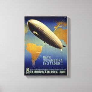 Impressão Em Tela Poster vintage Graf Zeppelin Restaurado