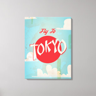 Impressão Em Tela Posteres de viagens Vintage Tokyo, Japan