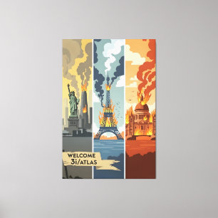 Impressão Em Tela posters do fim do mundo 3I/Atlas