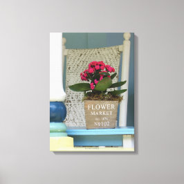 Impressão Em Tela Pote da Flor do Mercado - Vinha de Martha