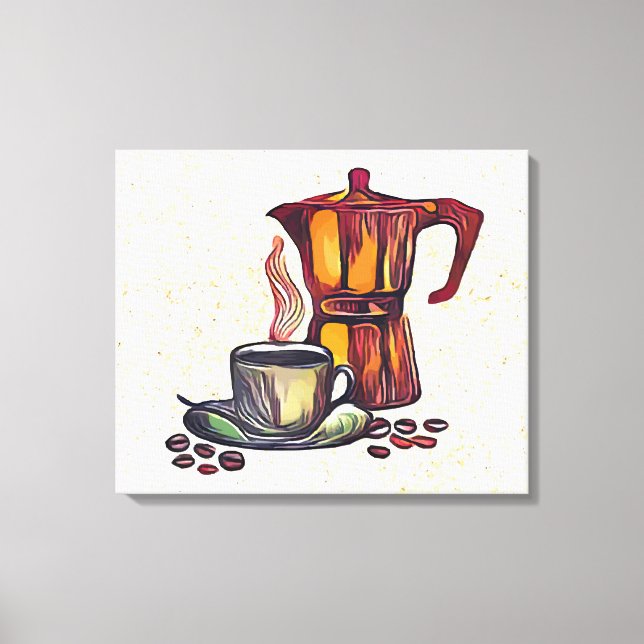 Impressão Em Tela pote moka (Frente)