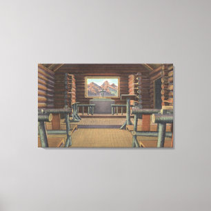 Impressão Em Tela Pouca igreja do registro na opinião do rio Snake