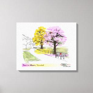 Impressão Em Tela Poui na flor