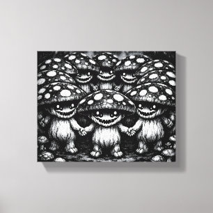 Impressão Em Tela Povo Fungo • Criaturas da Floresta por BurnsInHell