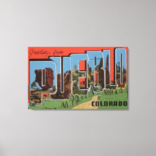 Impressão Em Tela Povoado indígeno, Colorado - grandes cenas da